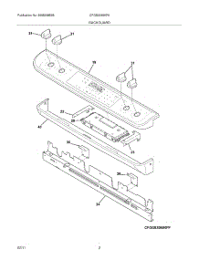 03 - Backguard parts for Frigidaire Range CPGS3085KF6 from AppliancePartsPros.com