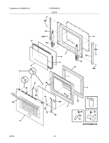 09 - Door parts for Frigidaire Range CPCS3085LFA from AppliancePartsPros.com