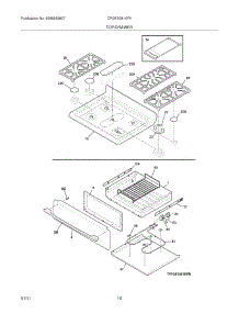 09 - Top / Drawer parts for Frigidaire Range CPGF3081KFK from AppliancePartsPros.com