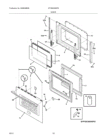 11 - Door parts for Frigidaire Range CPGS3085KF6 from AppliancePartsPros.com