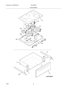 07 - Top / Drawer parts for Frigidaire Range CGLES385FS4 from AppliancePartsPros.com
