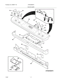 03 - Backguard parts for Frigidaire Range CPES3085KF3 from AppliancePartsPros.com
