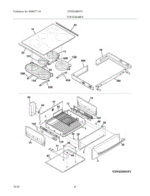 07 - Top / Drawer parts for Frigidaire Range CPES3085KF3 from AppliancePartsPros.com