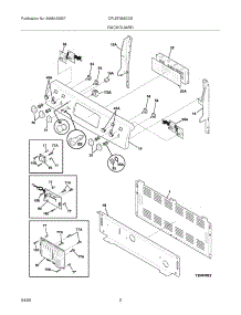 03 - Backguard parts for Frigidaire Range CPLEF398DCE from AppliancePartsPros.com