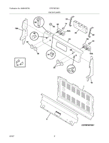 03 - Backguard parts for Frigidaire Range CFEF357GS1 from AppliancePartsPros.com
