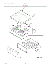 07 - Top / Drawer parts for Frigidaire Range CFEF366GSD from AppliancePartsPros.com