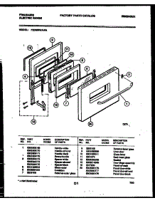 04 - Door Parts parts for Frigidaire Range FED300WABA from AppliancePartsPros.com