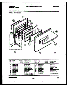 04 - Door Parts parts for Frigidaire Range FED340WAWA from AppliancePartsPros.com