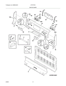 03 - Backguard parts for Frigidaire Range CFEF372EB6 from AppliancePartsPros.com