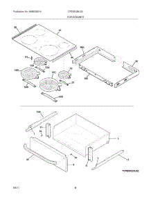 07 - Top / Drawer parts for Frigidaire Range CFES3035LS2 from AppliancePartsPros.com