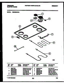 03 - Cooktop And Broiler Parts parts for Frigidaire Range FED353WAW1 from AppliancePartsPros.com