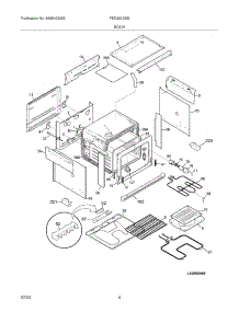 05 - Body parts for Frigidaire Range FED300DSB from AppliancePartsPros.com