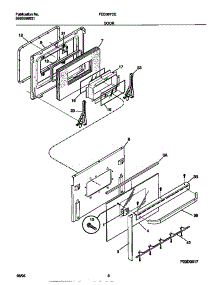 05 - Door parts for Frigidaire Range FED367CEBB from AppliancePartsPros.com