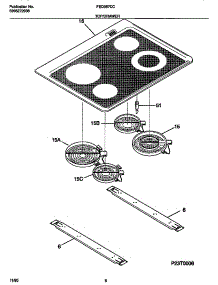 04 - Top / Drawer parts for Frigidaire Range FED387CCS1 from AppliancePartsPros.com