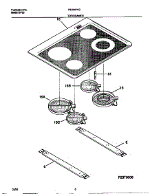 04 - Top / Drawer parts for Frigidaire Range FED387CCSD from AppliancePartsPros.com