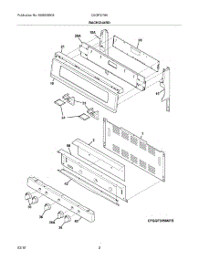 03 - Backguard parts for Frigidaire Range CGGF3076KWD from AppliancePartsPros.com