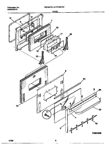 05 - Door parts for Frigidaire Range FED387CESA from AppliancePartsPros.com