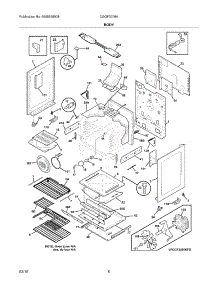 07 - Body parts for Frigidaire Range CGGF3076KWD from AppliancePartsPros.com