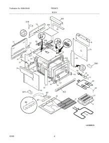 05 - Body parts for Frigidaire Range FED367DBB from AppliancePartsPros.com