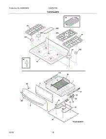 09 - Top / Drawer parts for Frigidaire Range CGGF3076KWD from AppliancePartsPros.com