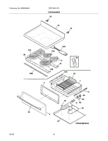 07 - Top / Drawer parts for Frigidaire Range CPEF3081KFC from AppliancePartsPros.com