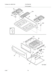 09 - Top / Drawer parts for Frigidaire Range CPLGF390DCB from AppliancePartsPros.com