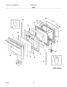 09 - Door parts for Frigidaire Range CPEF3081KFC from AppliancePartsPros.com