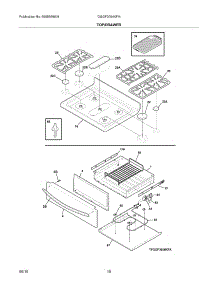 09 - Top / Drawer parts for Frigidaire Range DGGF3054KFH from AppliancePartsPros.com