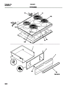 04 - Top / Drawer parts for Frigidaire Range F04C367BTB from AppliancePartsPros.com