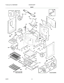 07 - Body parts for Frigidaire Range DGGF3054KFF from AppliancePartsPros.com