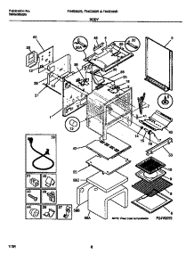 05 - Body parts for Frigidaire Range F64B353BWA from AppliancePartsPros.com