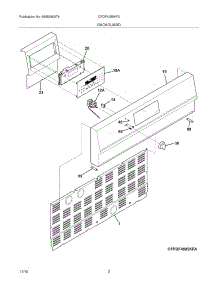 03 - Backguard parts for Frigidaire Range CPDF4085KF2 from AppliancePartsPros.com