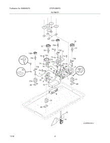 05 - Burner parts for Frigidaire Range CPDF4085KF2 from AppliancePartsPros.com