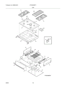 09 - Top / Drawer parts for Frigidaire Range CPDS3085KF1 from AppliancePartsPros.com