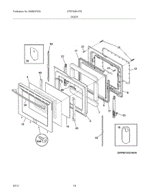 09 - Door parts for Frigidaire Range CPEF3081KFE from AppliancePartsPros.com