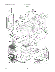 05 - Body parts for Frigidaire Range CPLEFMZ9GCA from AppliancePartsPros.com
