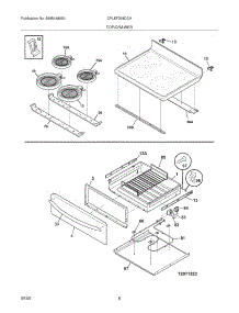 07 - Top / Drawer parts for Frigidaire Range CPLEF398DCH from AppliancePartsPros.com
