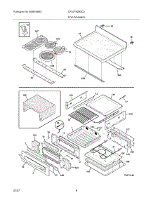 07 - Top / Drawer parts for Frigidaire Range CPLEFMZ9GCA from AppliancePartsPros.com