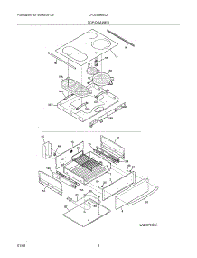 07 - Top / Drawer parts for Frigidaire Range CPLES399EC8 from AppliancePartsPros.com