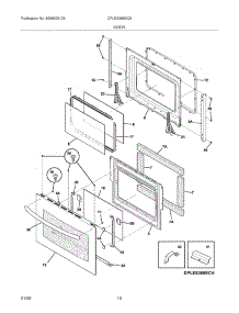 09 - Door parts for Frigidaire Range CPLES399EC8 from AppliancePartsPros.com