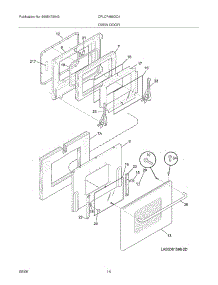 13 - Oven Door parts for Frigidaire Range CPLCF489DC4 from AppliancePartsPros.com