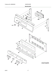 03 - Backguard parts for Frigidaire Range DGGF3054KFE from AppliancePartsPros.com