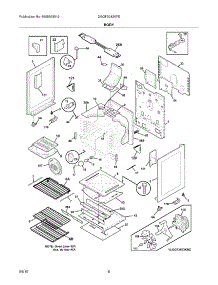 07 - Body parts for Frigidaire Range DGGF3042KFE from AppliancePartsPros.com