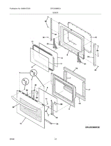 11 - Door parts for Frigidaire Range CPCS389EC4 from AppliancePartsPros.com