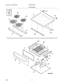 07 - Top / Drawer parts for Frigidaire Range CPLEFZ98GCA from AppliancePartsPros.com