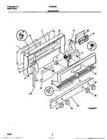 02 - Backguard parts for Frigidaire Range F64B350BDB from AppliancePartsPros.com