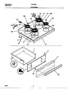04 - Top / Drawer parts for Frigidaire Range F04C352BSC from AppliancePartsPros.com