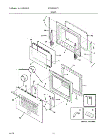 11 - Door parts for Frigidaire Range CPDS3085KF1 from AppliancePartsPros.com