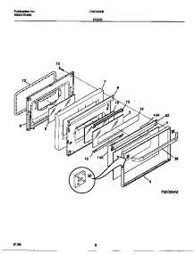 05 - Door parts for Frigidaire Range F04C352BSC from AppliancePartsPros.com