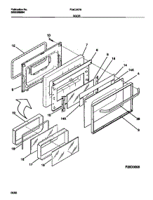 05 - Door parts for Frigidaire Range F04B357BDC from AppliancePartsPros.com